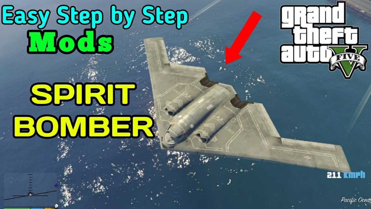 How to Install SPIRIT BOMBER FIGHTER JET in GTA 5 GTA 5 MODS TAMIL