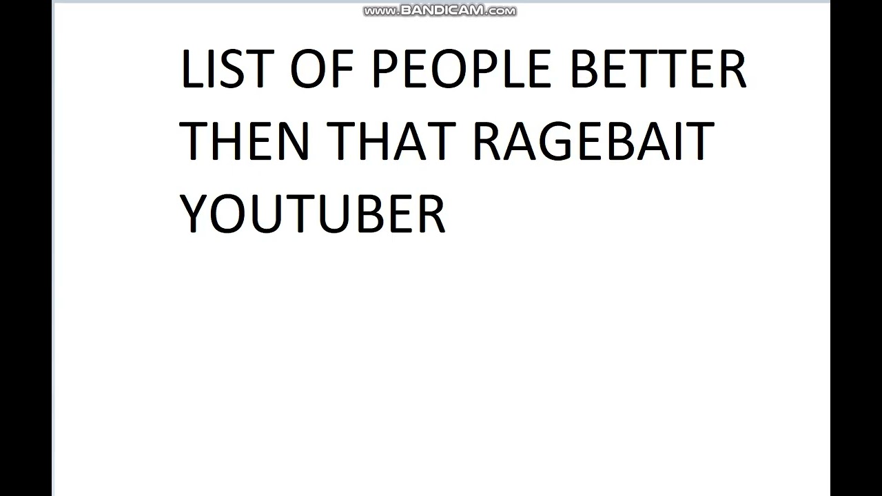 List of people that are better than that rage bait youtuber who is framing Schlep