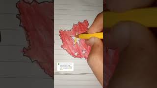 menggambar peta bendera China#flag #bendera #art #dunia #china #indonesia #palestine