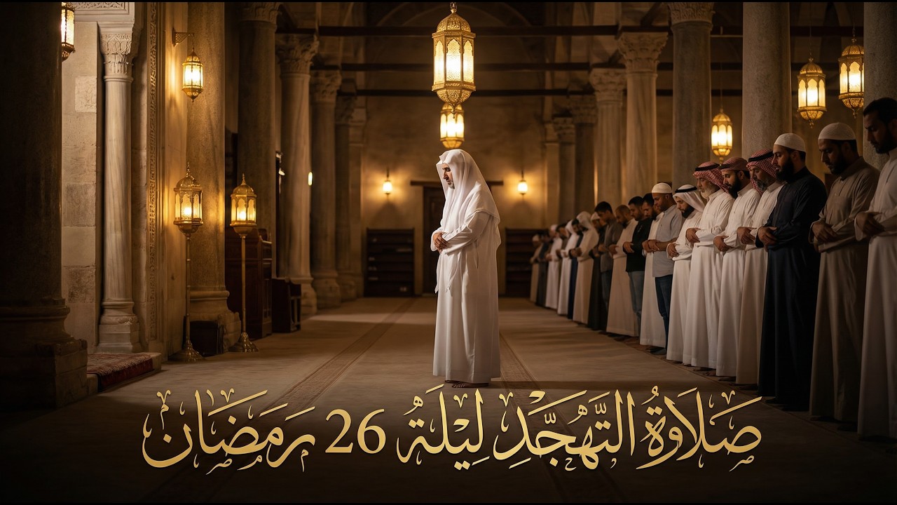 الشيخ مصطفى الغريب صلاة التهجد ليلة 26رمضان 2025