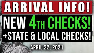 (ARRIVAL UPDATE! 4TH CHECKS + NEW STATE & LOCAL CHECKS!) STIMULUS CHECK UPDATE! 04/22/2021