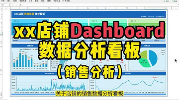 Excel大数据分析，xx店铺Dashboard数据分析看板（销售分析）