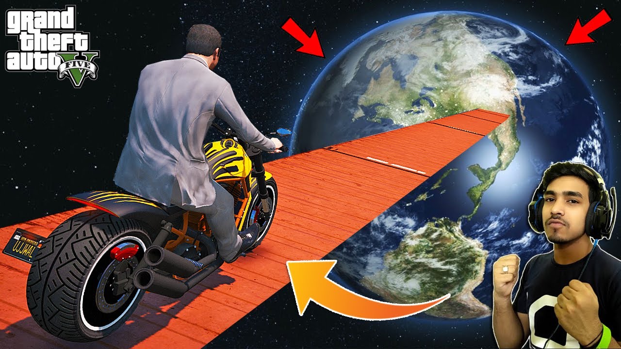 Gta 5 Techno Gamerz New Bike Vs Mega Stunts From Space Gta V