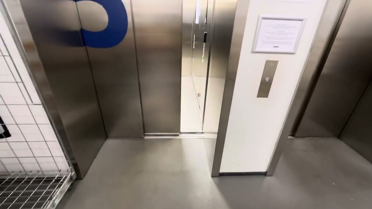 3x 2005 KONE KSS MonoSpace MRL traction elevators @ Kamppi Helsinki shopping center, FI (retake)