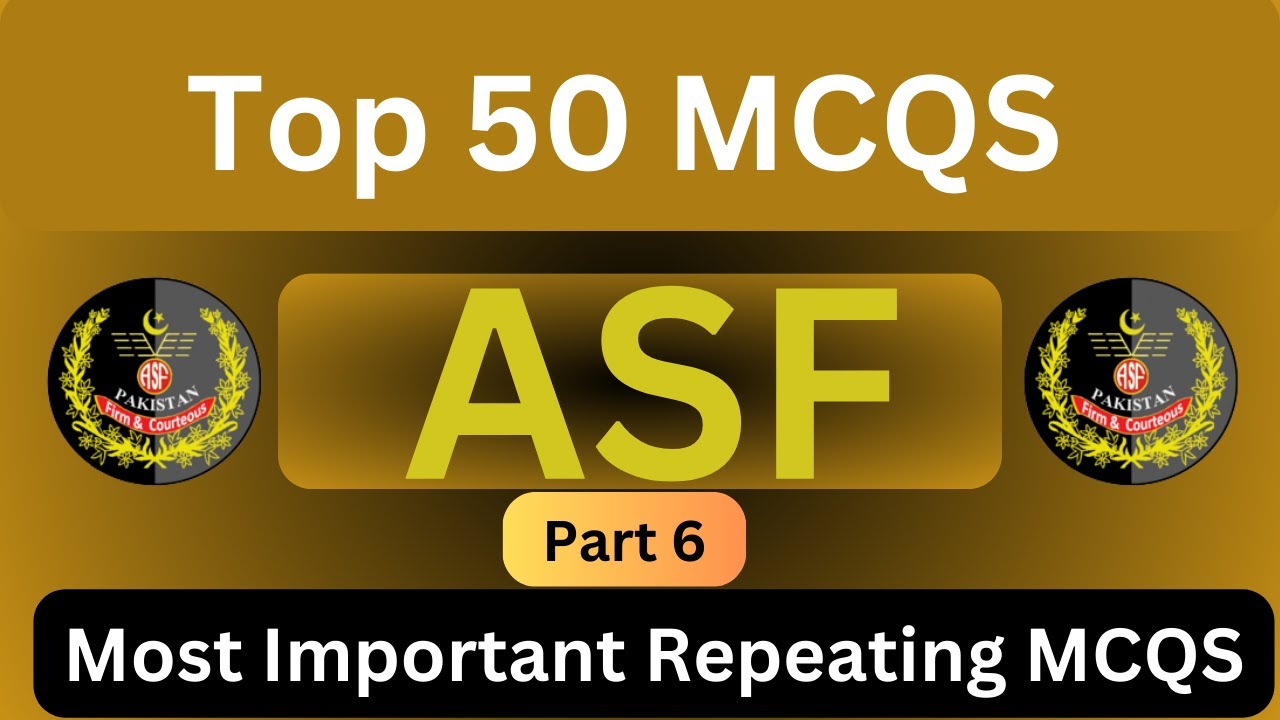 ASF Test Preparation 2023: ASI, Corporal Written Test Paper | Pakistan Study MCQs | ASF Jobs 2023