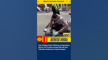 🔴DIDUGA TAKUT DITILANG, PRIA INI TEROBOS LAMPU MERAH DAN TABR4K POLISI YANG SEDANG BERTUGAS‼️#shorts