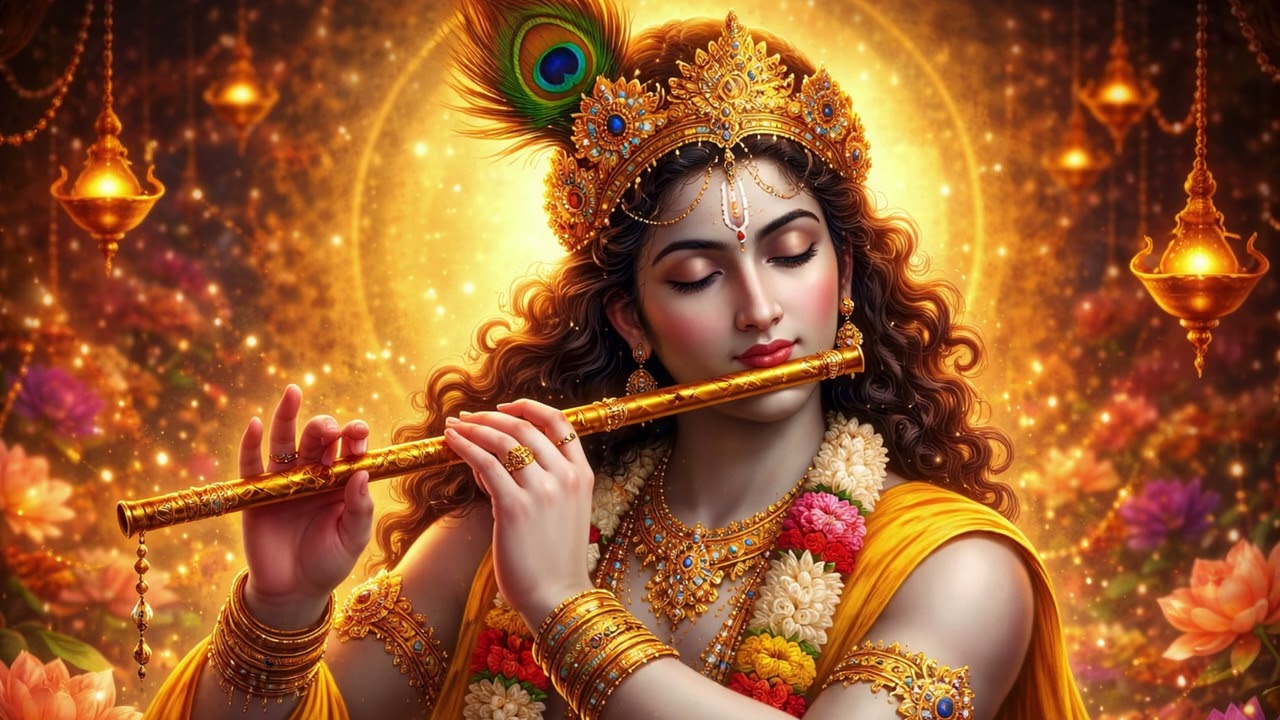 Krishna Flute 1 Hr | 1 hour Deep Relaxing Music | Sleep Music | Meditation Music, Study Music