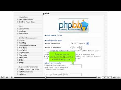 How to install phpBB from Fantastico - Fantastico Tutorials