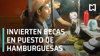 Jvenes Inician Su Puesto De Hamburguesas Con Beca De Amlo  En Punto