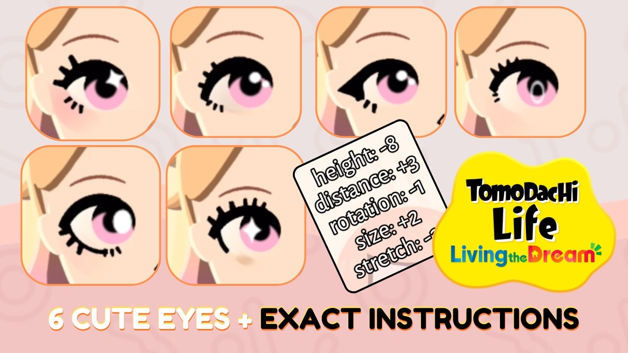 6 Cute & Easy Eye Designs in Tomodachi Life (No Face Paint!) - YouTube