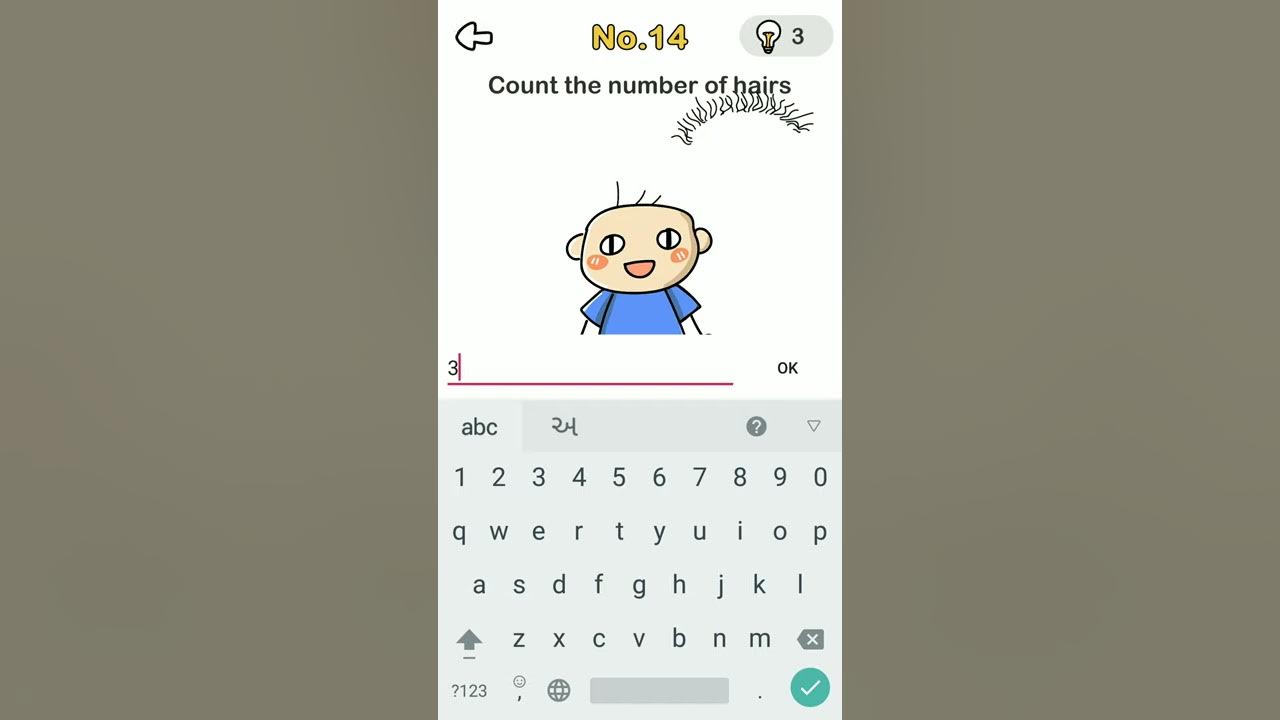 Brain Out Level 14 Count the number of hairs YouTube