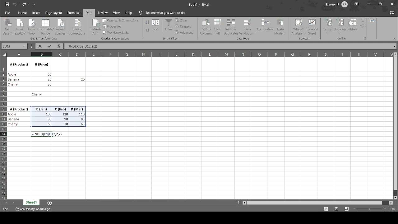 Advanced Excel - How to use Index function - YouTube