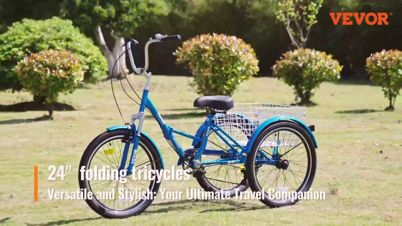 VEVOR Folding Adult Tricycle: Easy Ride, Easy Fold, Perfect for All Ages!