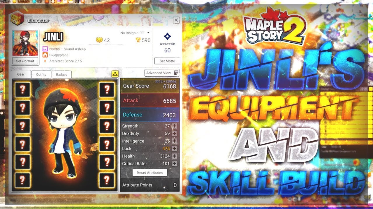 MapleStory 2 - Jinli's Equipment Video + Skills