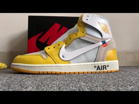 Off White Air Jordan 1 Canary Yellow 2020 HD Review - YouTube