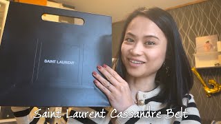 SAINT LAURENT Cassandre Belt • Unboxing of a Timeless Piece 丨 Roma D.C.