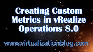 Creating Custom Metric Configuration in vROPS 8.0