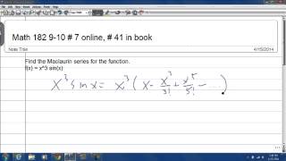 Math 182 9-10 # 7 online