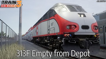 313F Empty from Depot - Peninsula Corridor - MP36PH-3C - Train Sim World 3