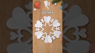 SIMPLE SNOWFLAKE ICESKY PAPER CUTTING | HOW TO MAKE A SNOWFLAKE OUT OF PAPER ❄ INCLART