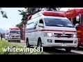 [救急車・消防車・緊急車両サイレン走行] 長野県総合防災訓練 緊急走行・活動編 [Emergency vehicle] 2015.10.4