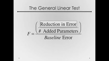 The General Linear Test II (Module 2 2 9)