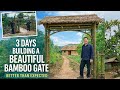 Timelapse: 75-Year-Old Carpenter Crafts a Stunning Bamboo Gate From Scratch