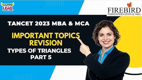 TANCET 2023 MBA & MCA | Important Topics Revision | Geometry | Triangles Part 5 #tancet2023