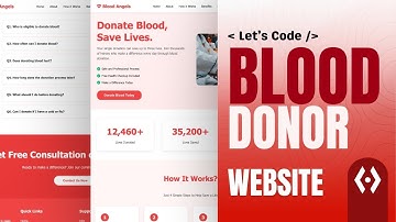 Build Blood Donor Website Using HTML, CSS & JavaScript | Frontend Project by for beginners 2025