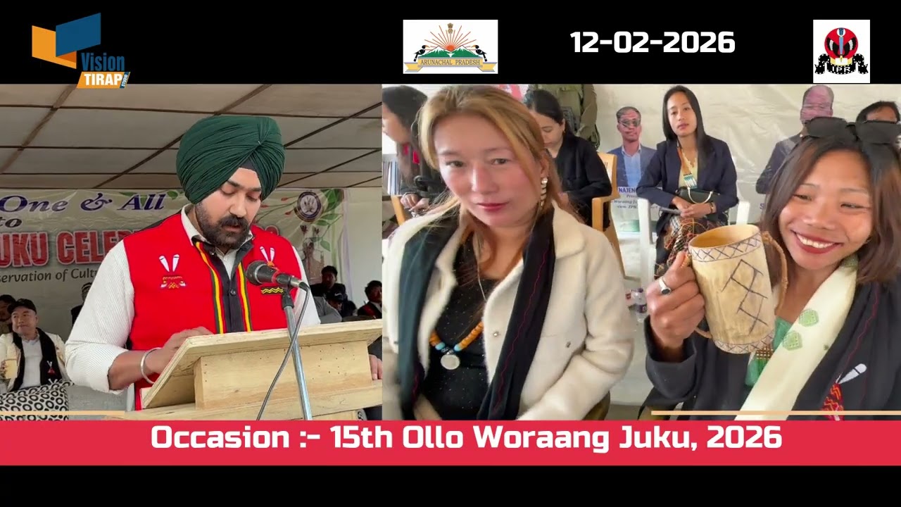 АЦП Хонса Намнит Сингх, IAS, обращается к собравшимся во время 15-го Олло Вораанг Джуку в Лазу