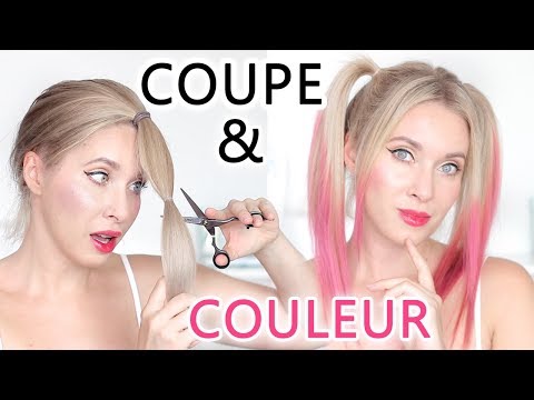 CUT & COLOR test ✂ How to cut your hair in a layered, ombré style like Harley Quinn