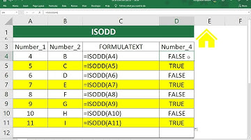 រូបមន្ត Excel ::: អនុវត្ត រូបមន្ត ត្រួតពិនិត្យទិន្នន័យ ពិតក្នុងករណីទិន្នន័យជាលេខសេស isodd (38/40)