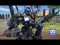 3D 180VR 4K Transformers Bumblebee, Optimus prime & Friends in Robot Theme Park