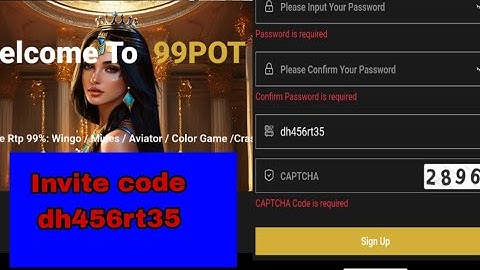 99pot invite code||99 pot Mein register kaise karen||how to sign up in 99 pot||99 pot signup problem