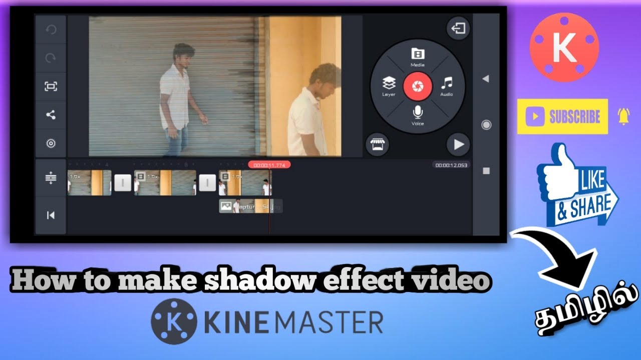 How to make shadow effect video//  Tamil🙏//Kinemaster/ stay tuned👍