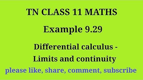 11 maths |example 9.29|chapter 9|Differential calculus limits and continuity |gmrrao maths|