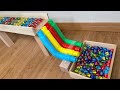 Marble Run Race ASMR ☆ HABA Slope & Colorful pipe & DIY marble pack rails