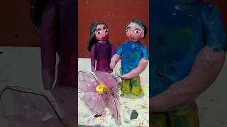 Romantic couple making by clay full process।#shortsviral#shortsfeed#shortvideos#shorts#viral#clay
