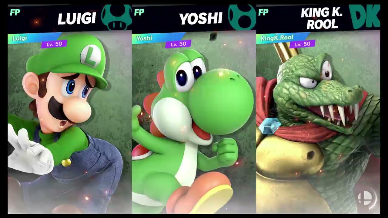 Super Smash Bros Ultimate Amiibo Fights   Request #2044 Luigi vs Yoshi vs K Rool