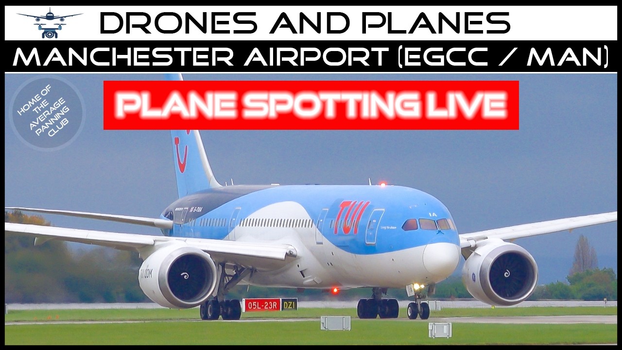 Manchester Airport Live Plane Spotting Action - Saturday - Gulf Air Flat Tyre and airspace closures