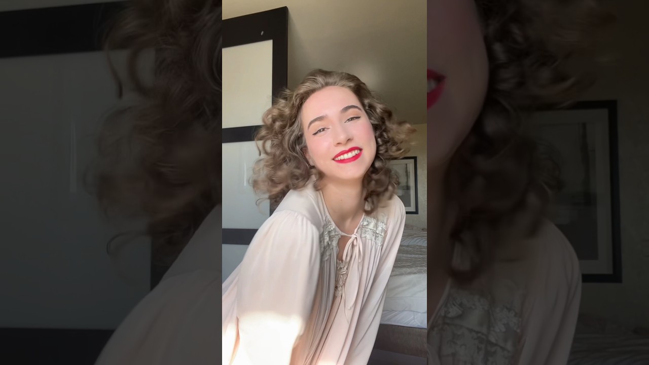 How I brush out my fluffy vintage curls💗 