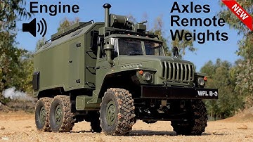 WPL B36 New axles, transmitter engine sound and weights  TEST