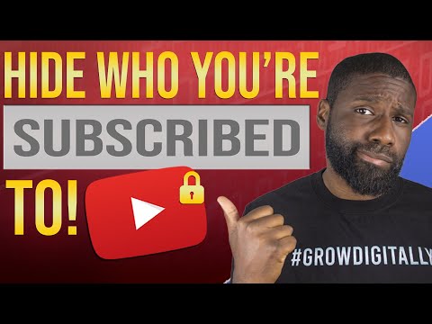 How to hide subscriptions on YouTube channel 2020 | Keep subscriptions private