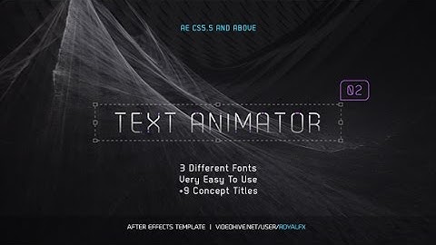 Text Animator 02 Stylish Clean Titles | After Effects Template | Titles