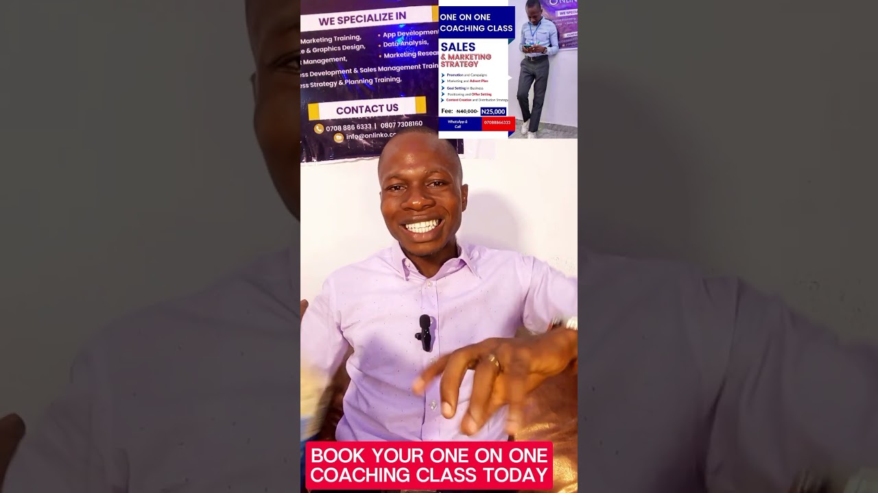 One On One Coaching Class - Sales & Marketing Strategy Book Now 07088866333 - Onlinko