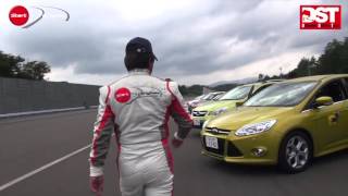 フォルクスワーゲン・ゴルフ・ハイライン vs フォード・フォーカス・スポーツ（ウェット旋回ブレーキ編）【DST#058-05】