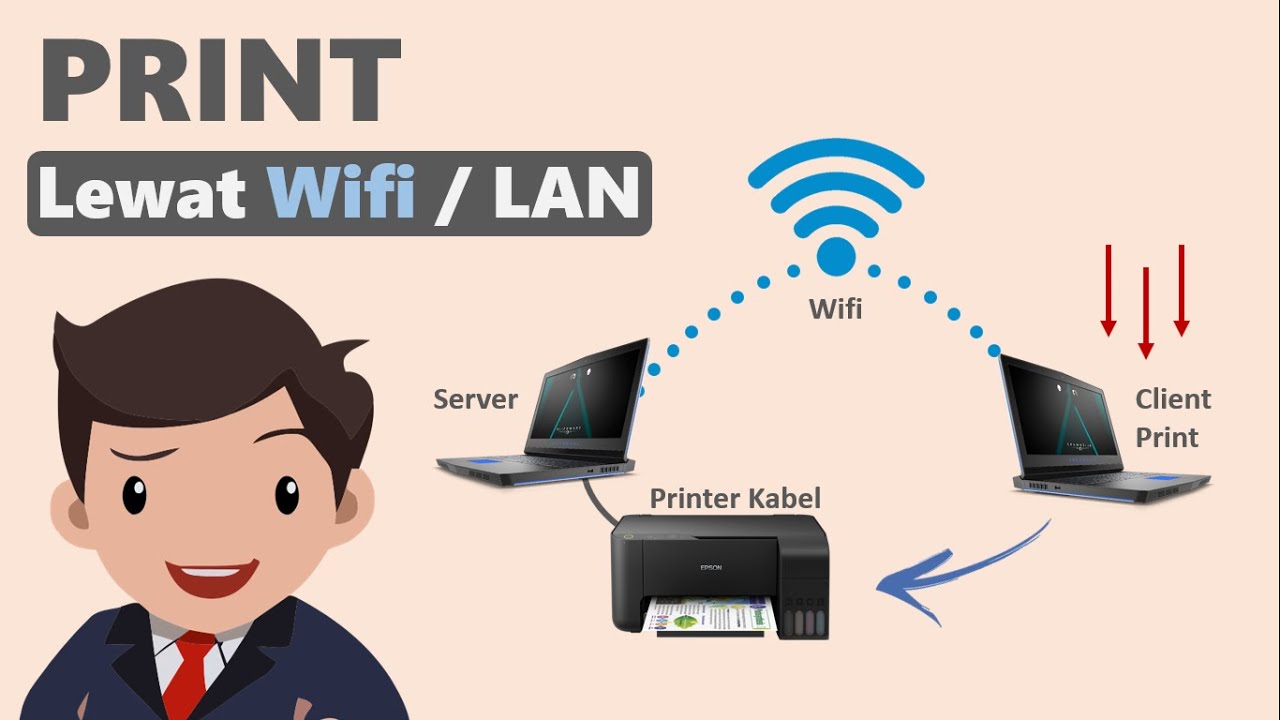 Cara sharing printer dalam satu jaringan lan wifi print lewat wifi
