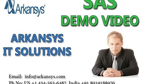 SAS ONLINE TRAINING | SAS TRAINING VIDEOS | SAS DEMO OVERVIEW