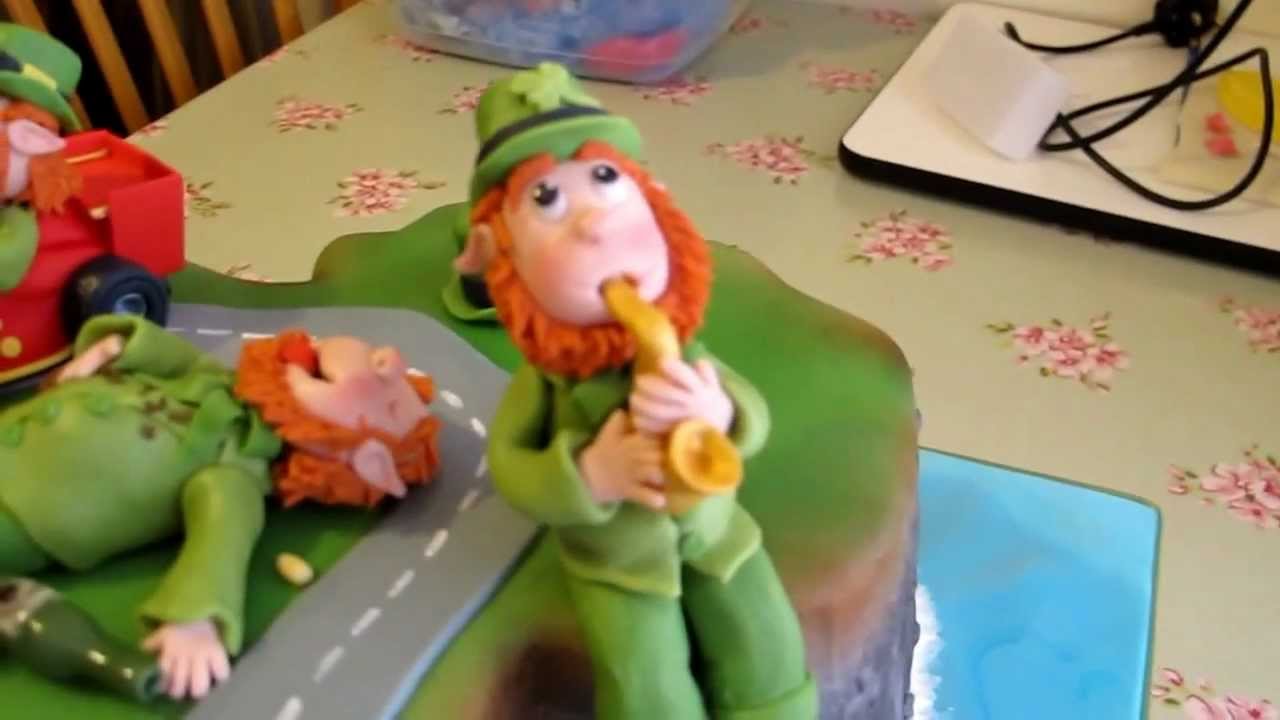 Irish Themed Birthday Cake - YouTube