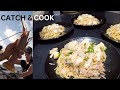 Crayfish, Chilli, Bacon & Mushroom Pasta. CATCH & COOK.